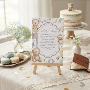 Bücher für Baby Teddybär-Baby-Party  Begleitkarte