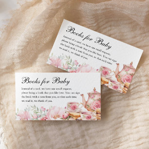 Bücher für Baby-Teeparty-Baby-Shower Begleitkarte