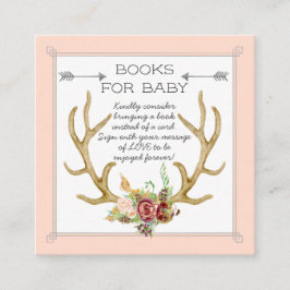 Bücher für Baby Ticket Boho Deer Antler Blush Rose