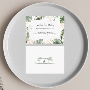 Bücher für Baby Tropical Palm Safari Babydusche Begleitkarte