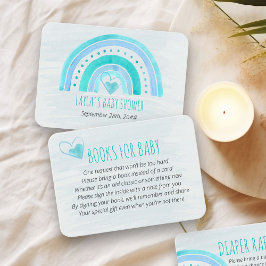 Bücher für Baby Turquoise Rainbow Baby Dusche Begleitkarte