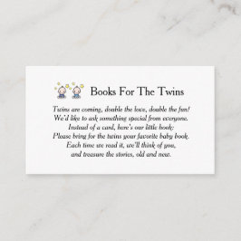 Bücher für Baby-Twins, Buchanfrage, Zweibettzimmer Begleitkarte