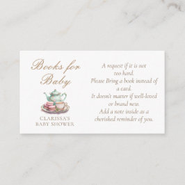 Bücher für Baby Watercolor Babydusche Begleitkarte