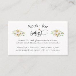 Bücher für Baby Watercolor Blumendusche Begleitkarte