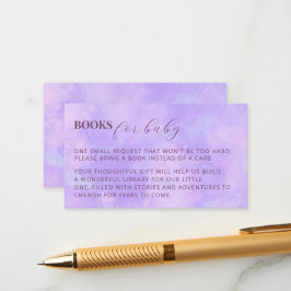 Bücher für Baby Watercolor Cloud Nine Baby Dusche Begleitkarte