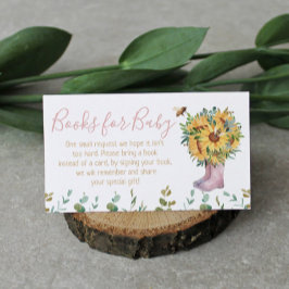 Bücher für Baby Watercolor Pink Rain Boots Biene Begleitkarte