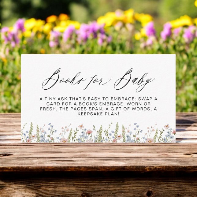 Bücher für Baby Wildblume Colorful Baby Dusche Begleitkarte (Von Creator hochgeladen)