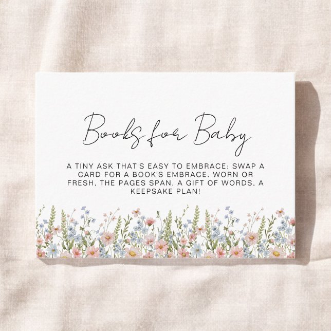 Bücher für Baby Wildblume Colorful Baby Dusche Begleitkarte (Von Creator hochgeladen)