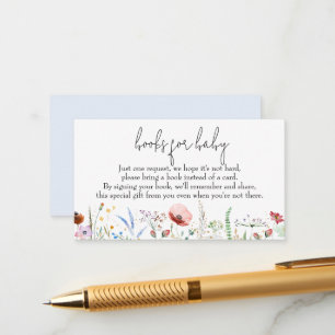 Bücher für Baby Wildblumen Boy Baby Dusche Begleitkarte