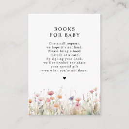 Bücher für Baby | Wildblumen Frühjahrsdusche Begleitkarte