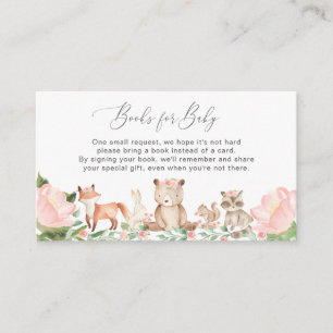 Bücher für Baby Woodland Animals Girl Baby Dusche Begleitkarte