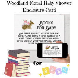 Bücher für Baby Woodland Floral Baby Showcard Einladung