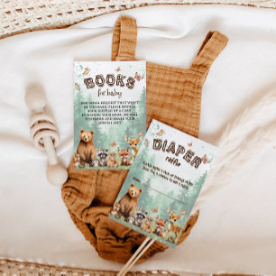 Bücher für Baby Woodland-Tiere Babydusche Begleitkarte
