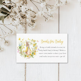 Bücher für Baby Yellow Peter Rabbit Babydusche Visitenkarte