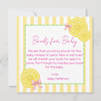 Bücher für Baby-Zitronen-Thema Dankeskarte