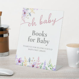 Bücher für Babyanfragen Oh Baby Wildblume Sockelschild
