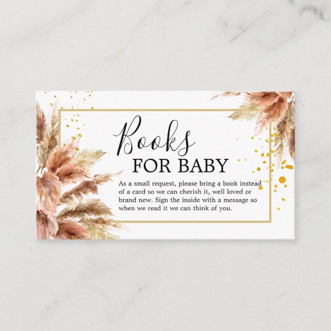 Bücher für Babybettkarte Begleitkarte (Vorderseite)