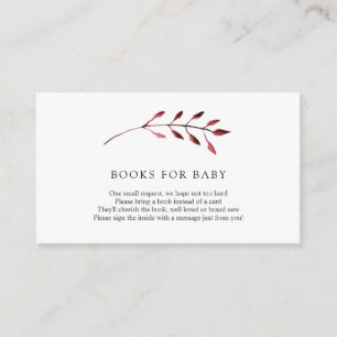 Bücher für Babybettkarte im Herbst Begleitkarte