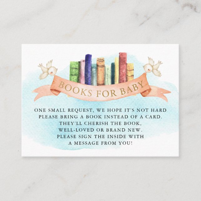 Bücher für Babybettkarte Visitenkarte (Vorderseite)