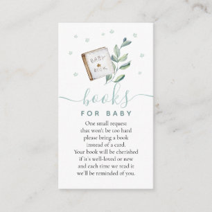 Bücher für Babydusche Begleitkarte