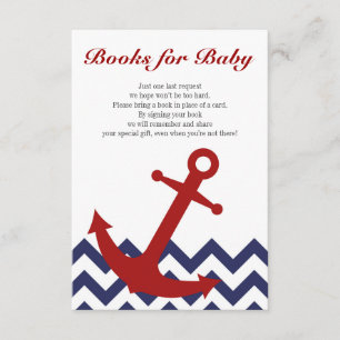 Bücher für Babydusche Begleitkarte