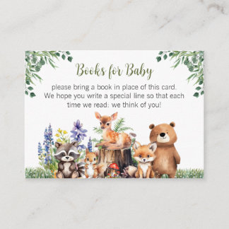 Bücher für Babydusche Begleitkarte