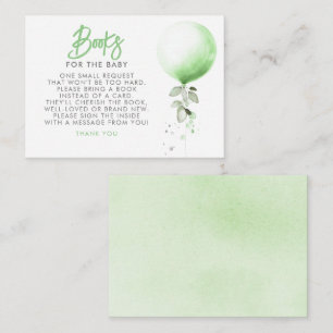 Bücher für Babydusche Begleitkarte