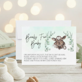 Bücher für Babydusche Eukalyptus Einladung