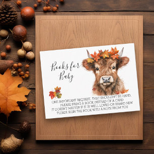 Bücher für Babydusche Halloween Highland Cow Begleitkarte