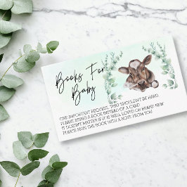 Bücher für Babydusche Kuh Calf Wasserfarbe Begleitkarte