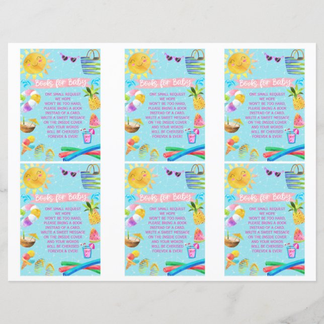 Bücher für Babyduschkarten, Kinderbecken, Babydusc (Vorderseite)