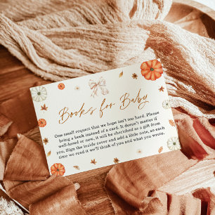 Bücher für Babykarte, Fall Pink Pumpkin Baby Dusch Einladung