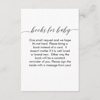 Bücher für Babykarten Minimalistisch einfach Begleitkarte
