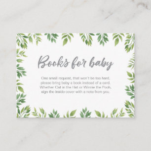 Bücher für Babyleafe Babyduschkarte Begleitkarte