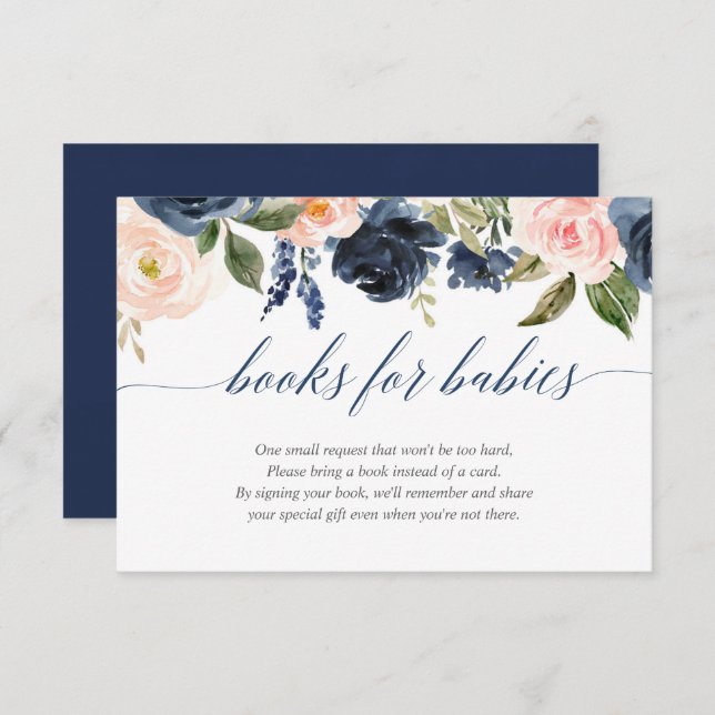 Bücher für Babys mit zwei Mädchen, rosa blaue Buch Begleitkarte (Vorne/Hinten)