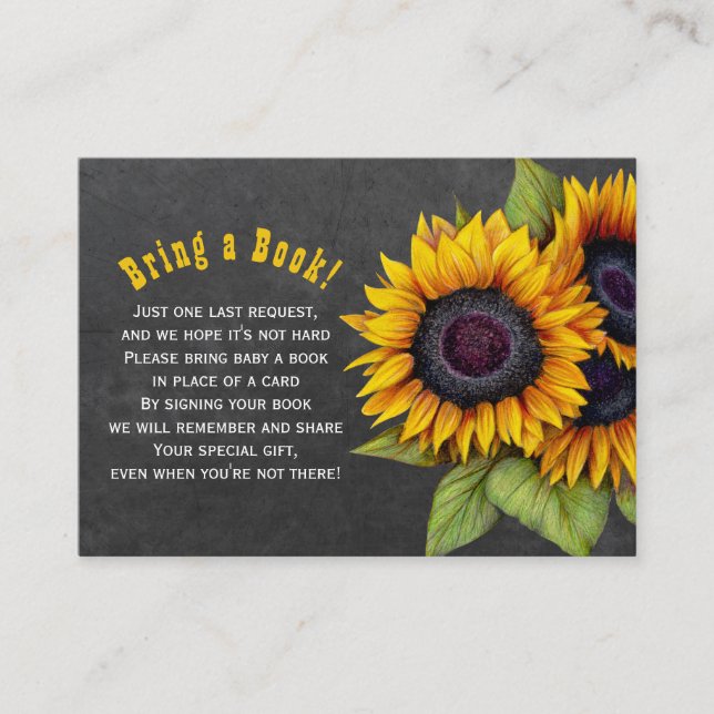 Bücher für Babysonnenblumen bringen eine Lesekarte Begleitkarte (Vorderseite)