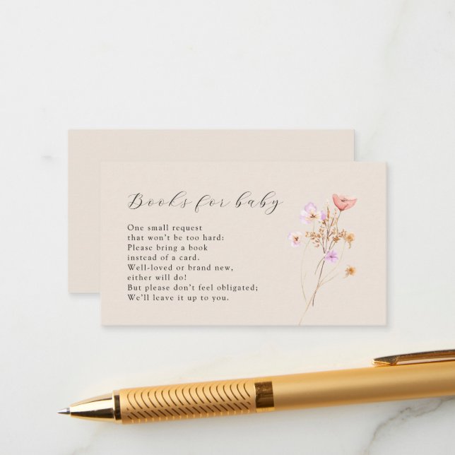 Bücher für Babyverpackungen Begleitkarte (Vorderseite/Rückseite Beispiel)