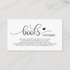 Bücher für das Baby, handgeschriebenes schwarzes S Begleitkarte