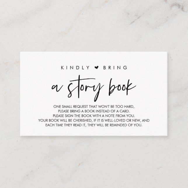 Bücher für das Baby, Kindly bringen eine Geschicht Begleitkarte (Vorderseite)