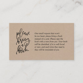 Bücher für das Baby, kreatives, rustikales Kraftsk Begleitkarte