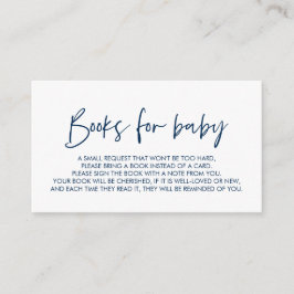 Bücher für das Baby, Moderne Minimal Navy Blue Begleitkarte