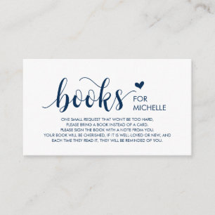 Bücher für das Baby, Moderne Rustikale Navy Blue S Begleitkarte