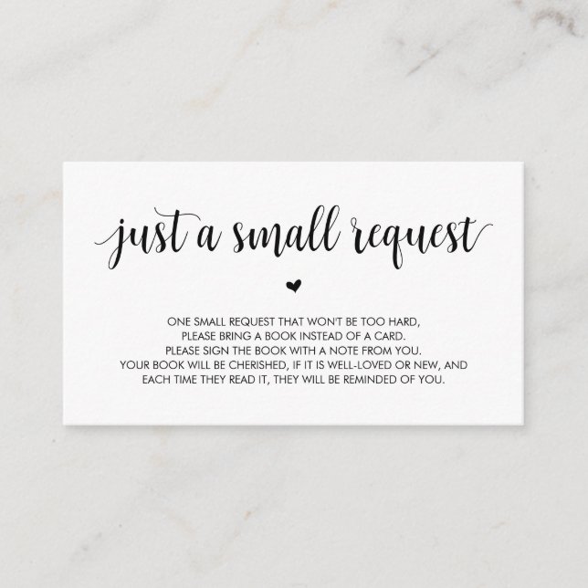 Bücher für das Baby, Moderne Rustikale Schwarze Sc Begleitkarte (Vorderseite)