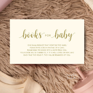 Bücher für das Baby, Modernes Minimalist Gold Crem Begleitkarte