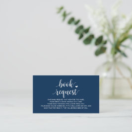 Bücher für das Baby, Modernes Niedliches Navy Blue Begleitkarte