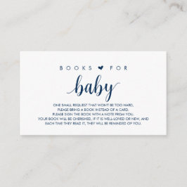 Bücher für das Baby, Modernes Niedliches Navy Blue Begleitkarte