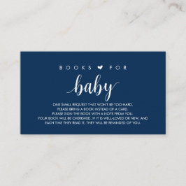 Bücher für das Baby, Modernes Niedliches Navy Blue Begleitkarte