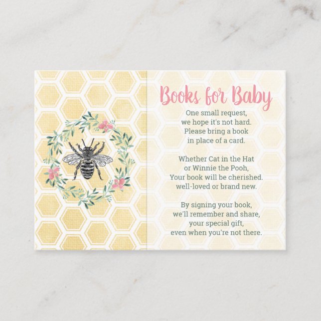 Bücher für die Babybibliothek mit Mädchenkarte Ros Begleitkarte (Vorderseite)