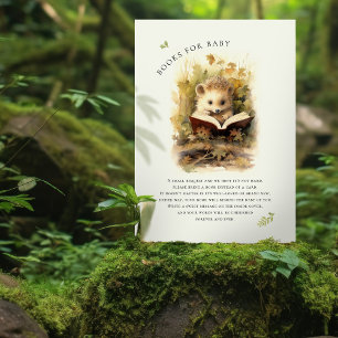 Bücher für die Babydusche-Igel-Umschließkarte