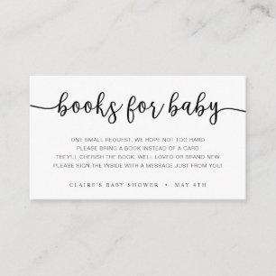 Bücher für die Babysteckkarte Begleitkarte
